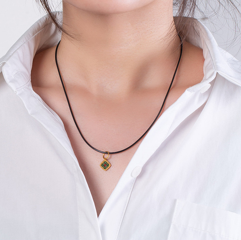 3mm Coffee Braided Leather Cord Stainless Steel Necklace Stain Chain 16-32″