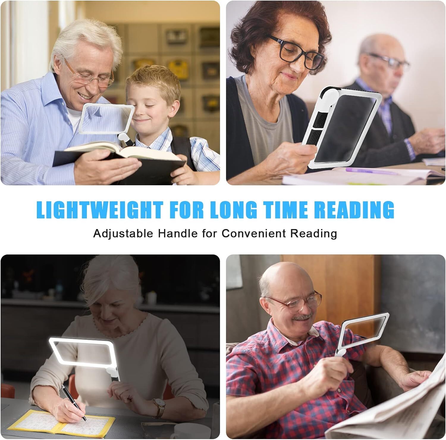 5X Magnifying Glass with 48 LED Light Clarity Handheld Seniors Reading»Magnifier