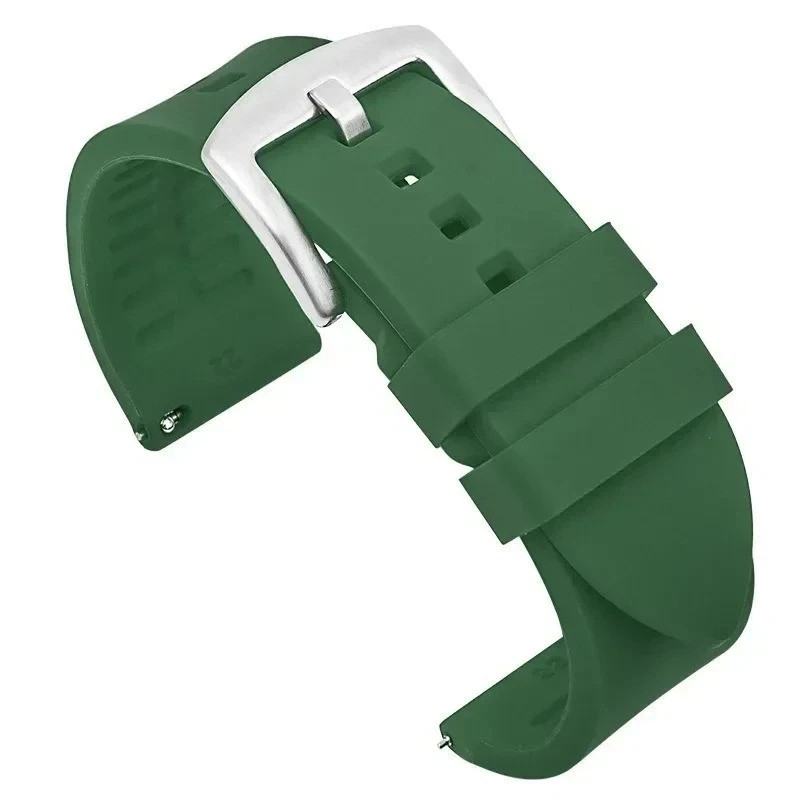 18mm 20mm 22mm Soft Silicone Watch Band Divers Replacement Strap Quick Release