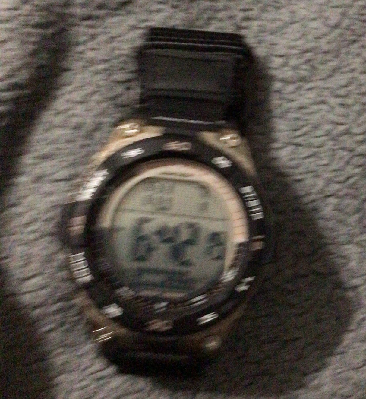 Digital Sport Quartz Wristwatch Alarm Backlight Black Nylon Strap Round Case