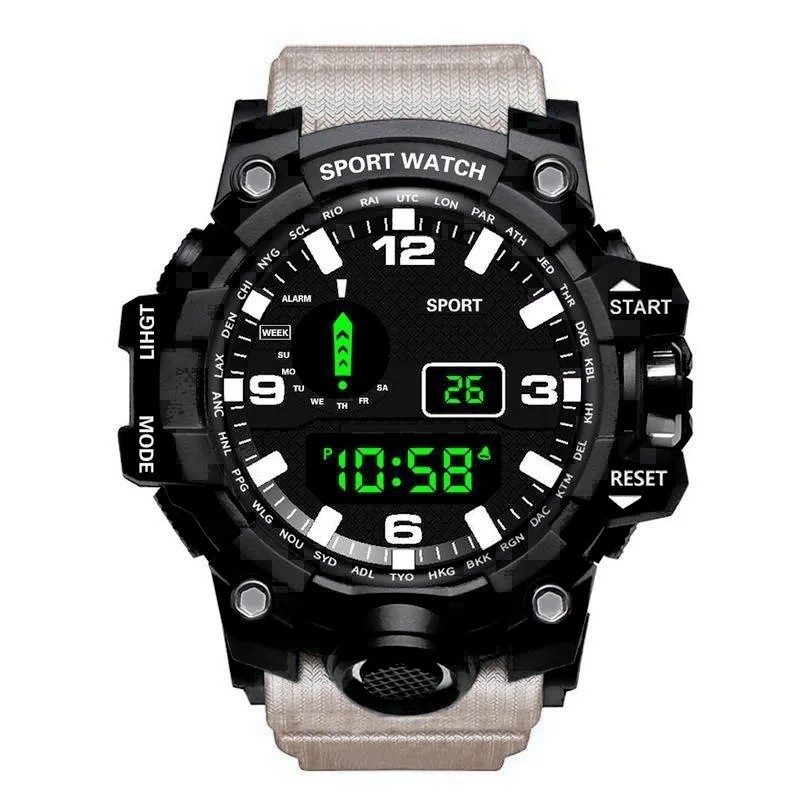 Men Waterproof Digital Sports Watch Military Tactical LED Backlight Wristwatch