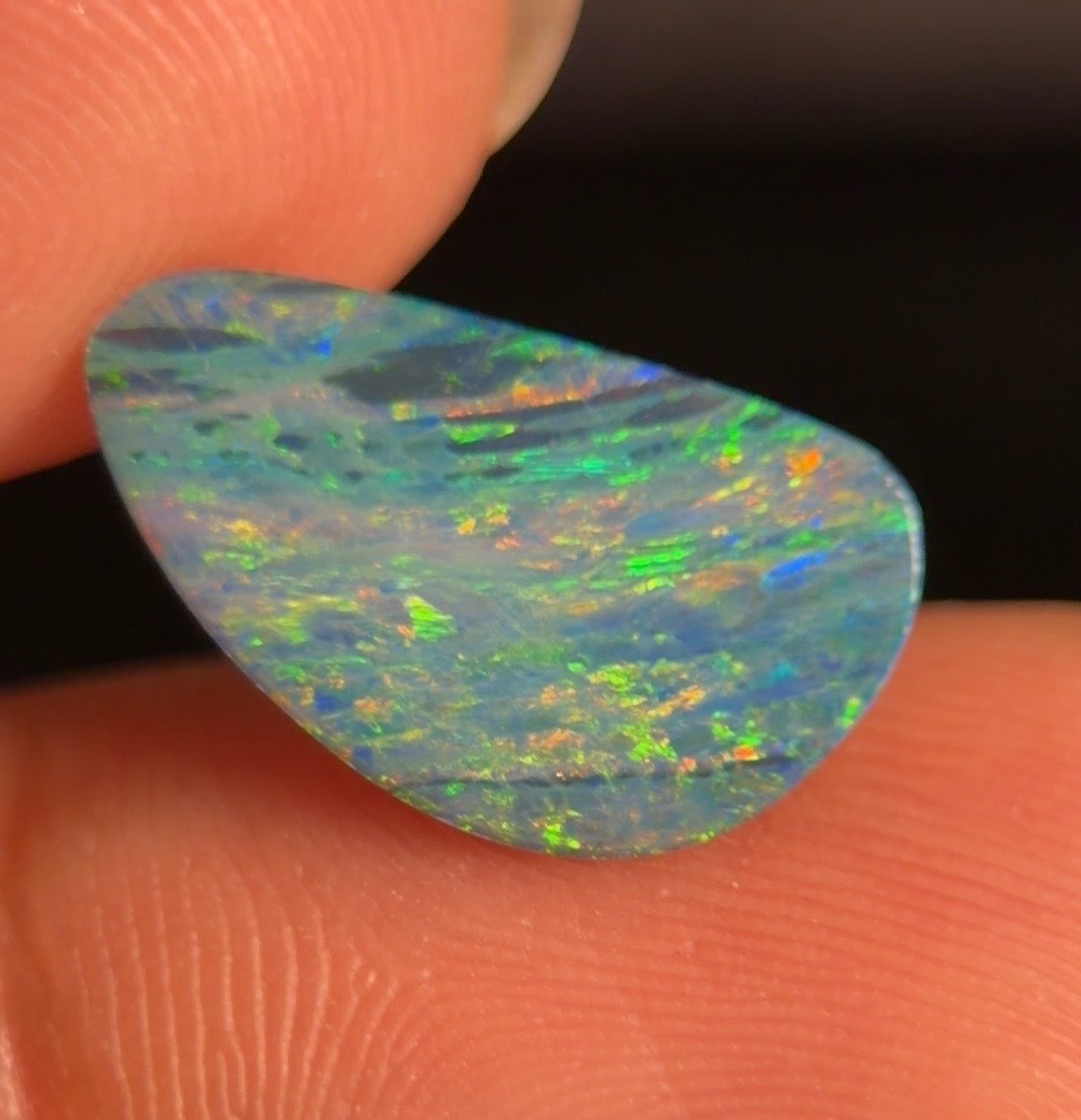 Australian Fire Opal Cabochon 2.9 Ct Freeform Loose Gemstone For Pendant Jewelry