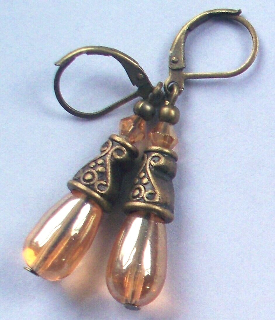 assorted COLORIZED CRYSTAL TEARDROPS Lever back CHOOSE XX