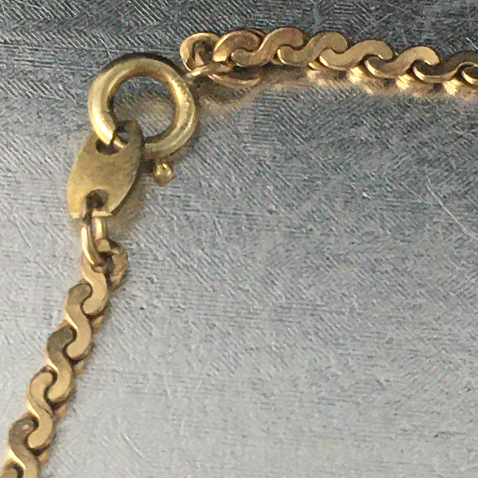 Vtg SWEET 1/20 14k Gold Filled Twist Chain Bracelet 8.5″