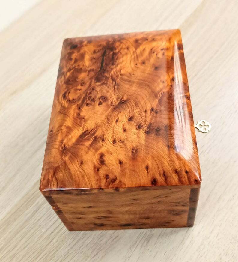 wooden jewelry box thuya , wood thuya handmade in morocco thuya burl ,Jewelry Bo