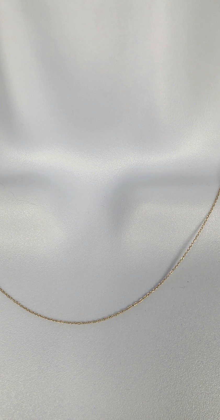 10K Yellow Gold 18″ Fine Cable Chain Necklace 0.6mm Spring Ring Clasp