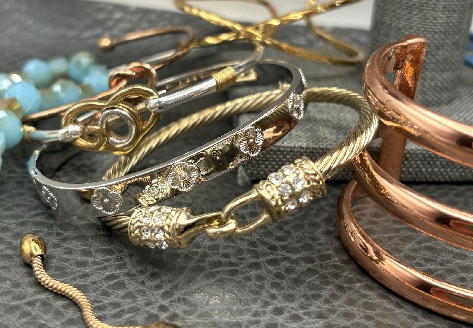 VTG – Modern Boho Ethnic Mixed Metals Jewelry Lot Bracelet Bangle Cuff