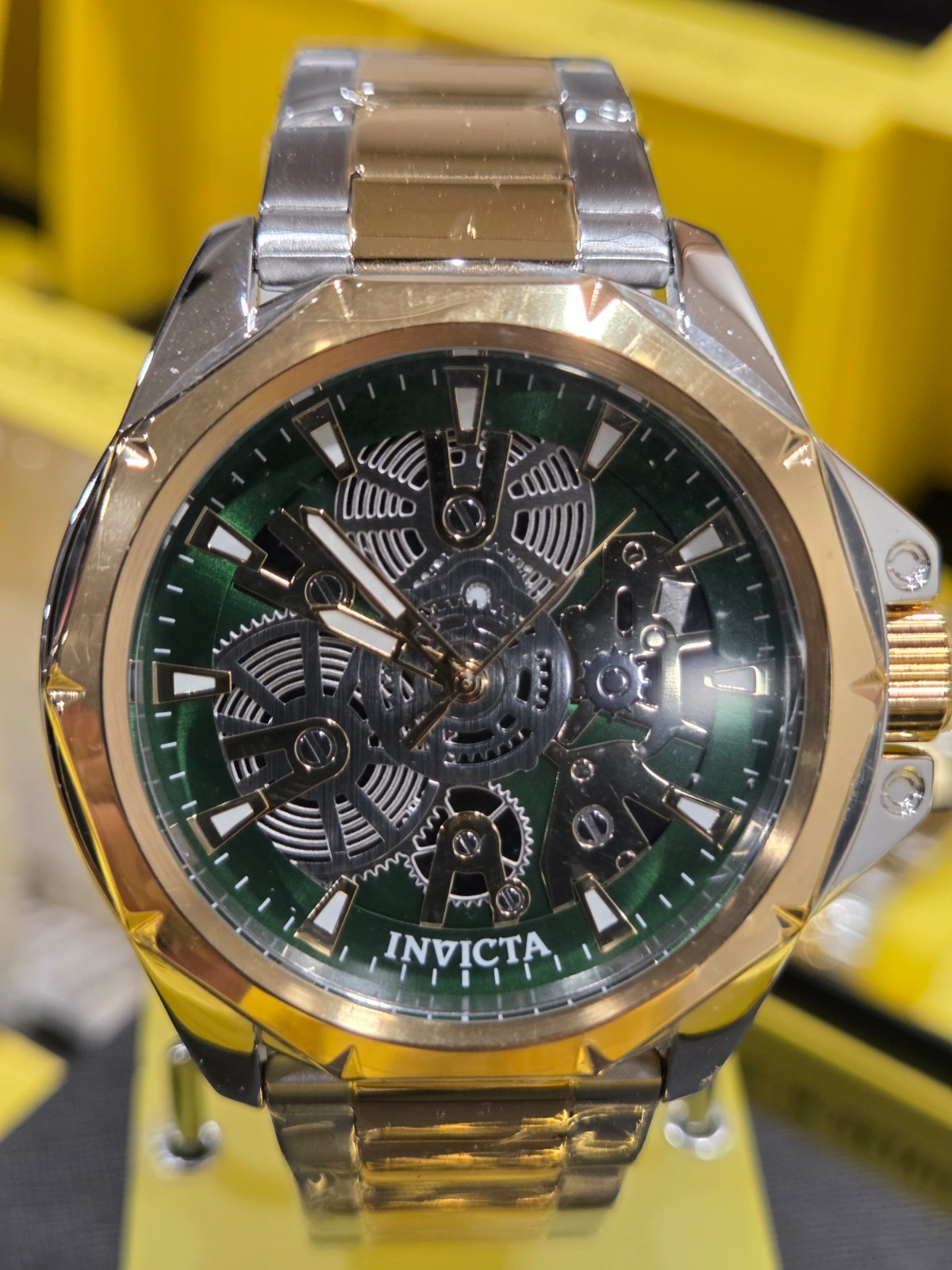 50381 – Invicta Objet D Art Men’s Watch w/ Skeleton Dial – 44mm, Gold, Steel
