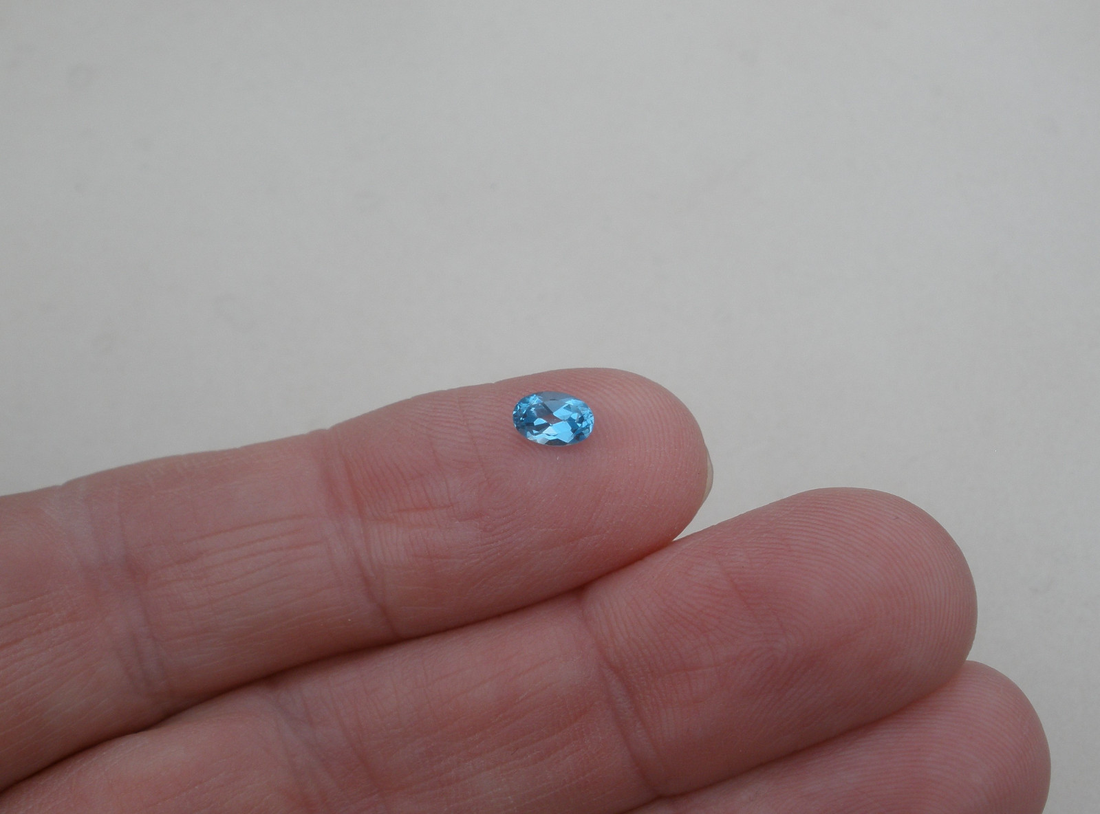 Swiss Blue Topaz Oval Faceted Loose Natural Gem 6x4mm