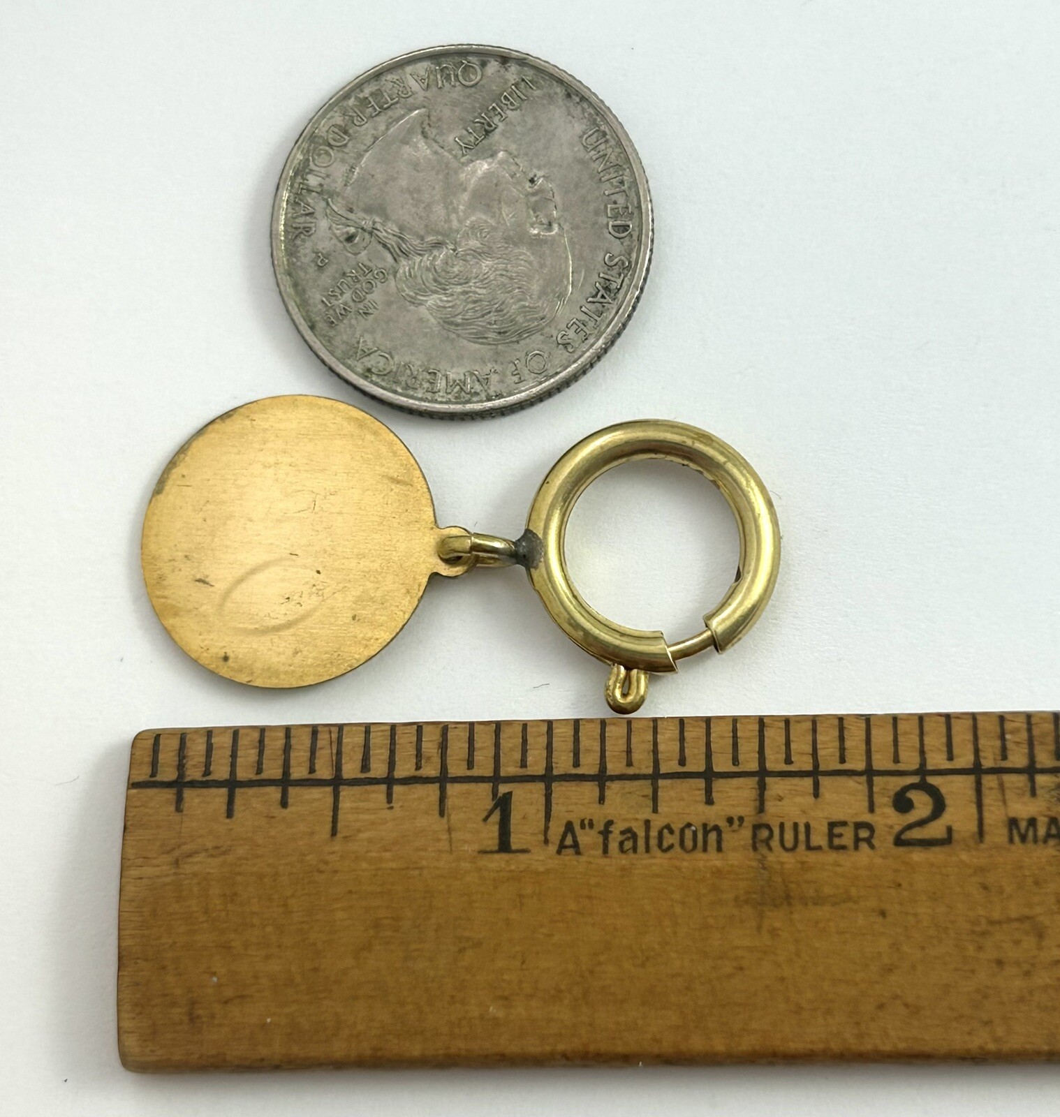 Vintage Oui Charm Clip Tarnished Brass Vintage Jewelry French Yes Oui Clip Charm