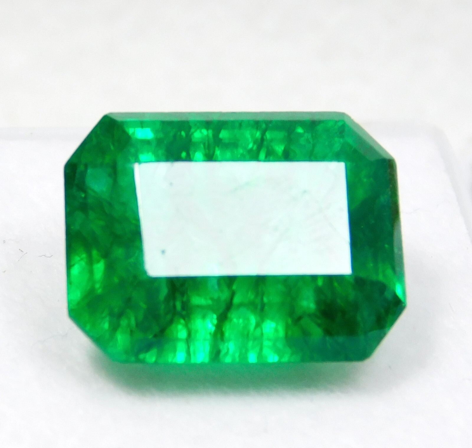 Certified Natural Colombian Green Emerald 11.15 Ct Emerald Cut Loose Gemstone