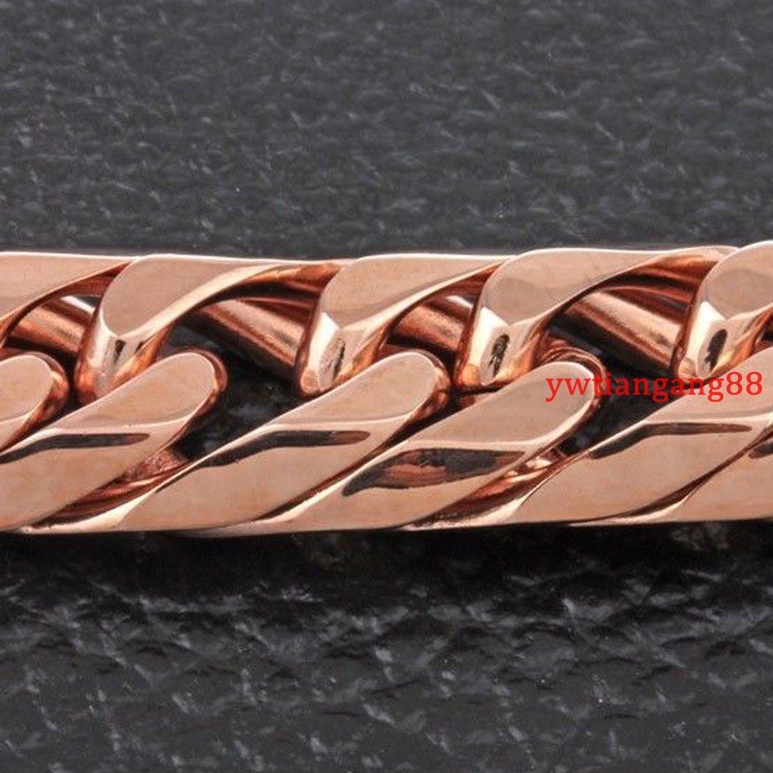 13/16mm Heavy Rose Gold Stainless Steel Mens Curb Cuban Chain Necklace Bracelet