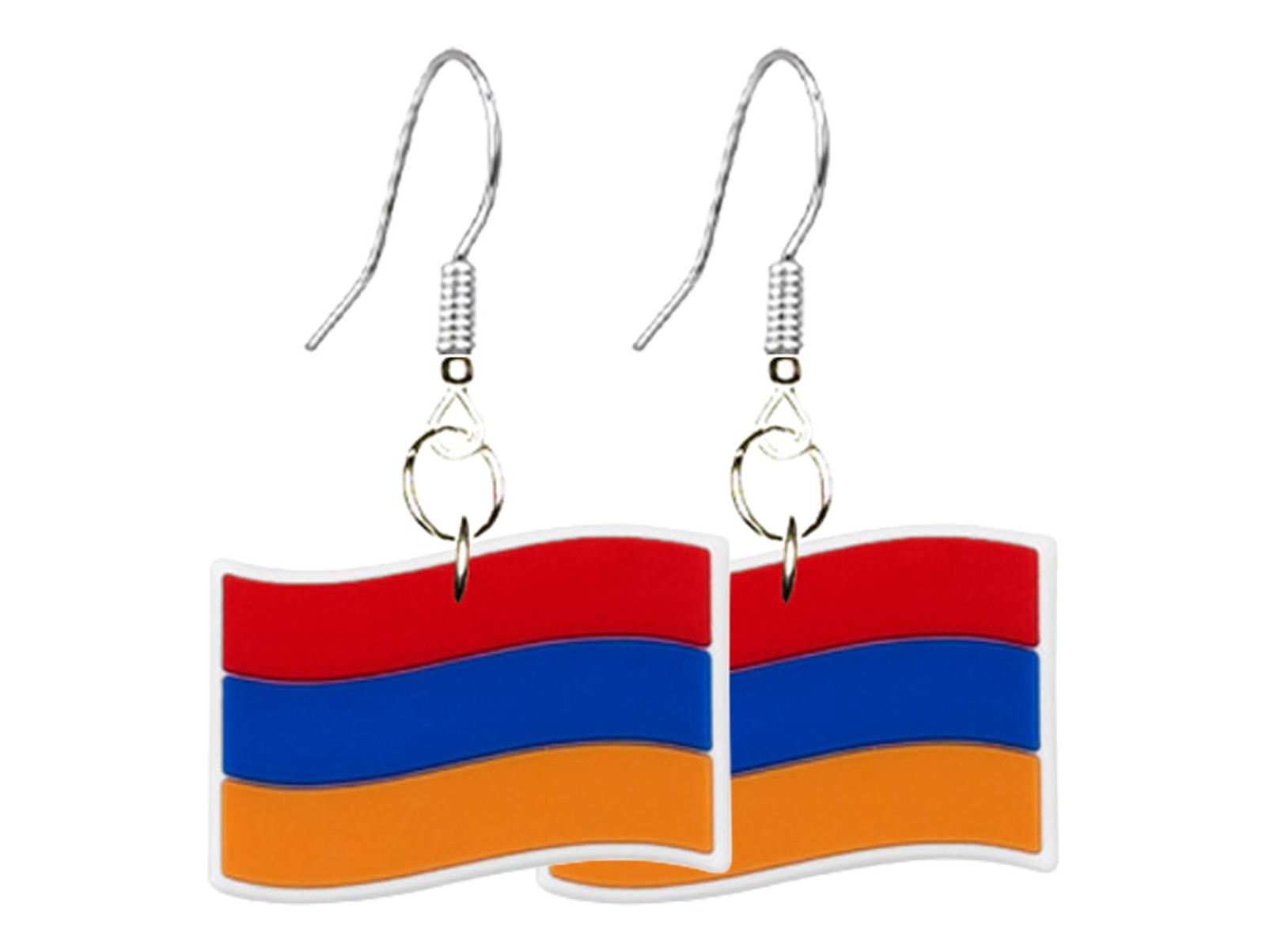 Armenia Flag Earrings Armenian Pride Red Blue Orange Dangle Earrings Gift