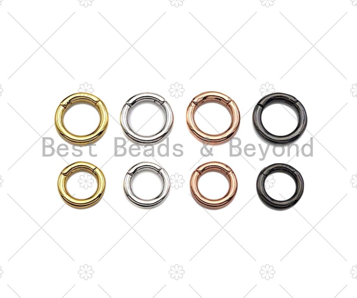 12/14mm Round Spring Clasp, Gold/Silver/Black/Rose Gold Clasp – sku#H322