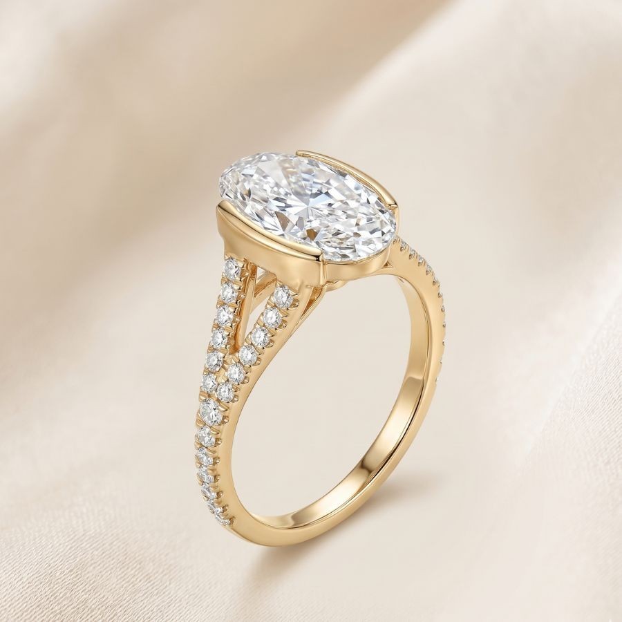 2.00Ct Emerald-Cut VS1 Lab Grown Diamond Wedding Engagement Ring 14k Yellow Gold