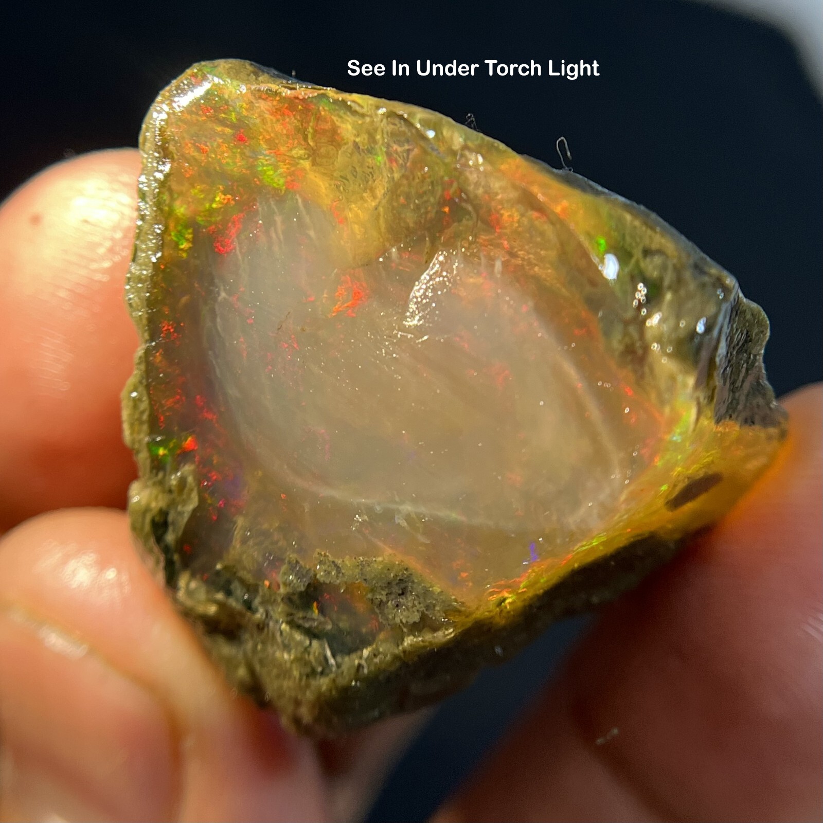 83 Cts Natural Ethiopian Opal Rough Gemstone Grade AAA+ Welo Multi Fire Opal Raw