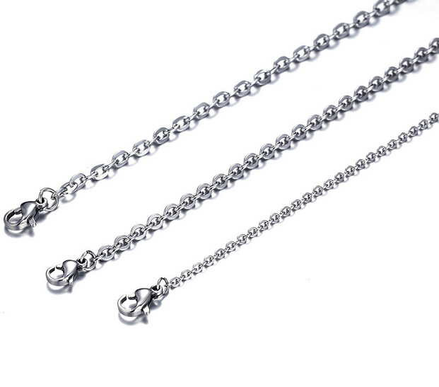 16′-30” in bulk Stainless steel Strong O Link chain Necklace Fashion Jewelry