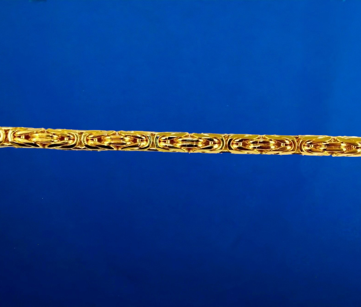14K Yellow Gold 2mm-5mm Byzantine Square Box Chain Necklace All Sizes Real