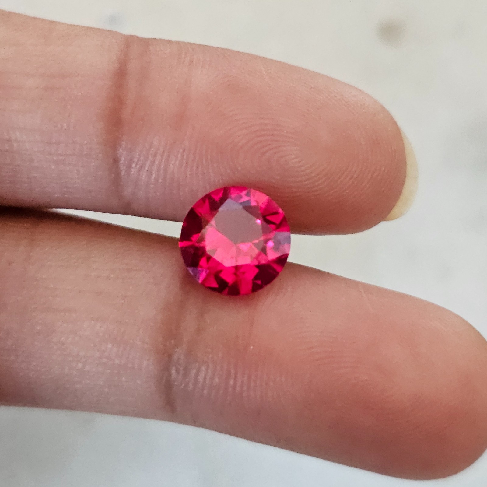 2 pcs 2.95 Ct each Ruby Round Cut Loose Gemstone Red July Birthstone