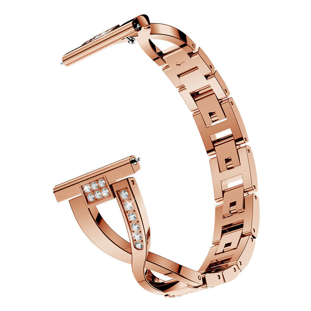 Bling Diamond Metal Strap Stainless Wrist Watch Band for Fitbit Versa 1/2 /Lite