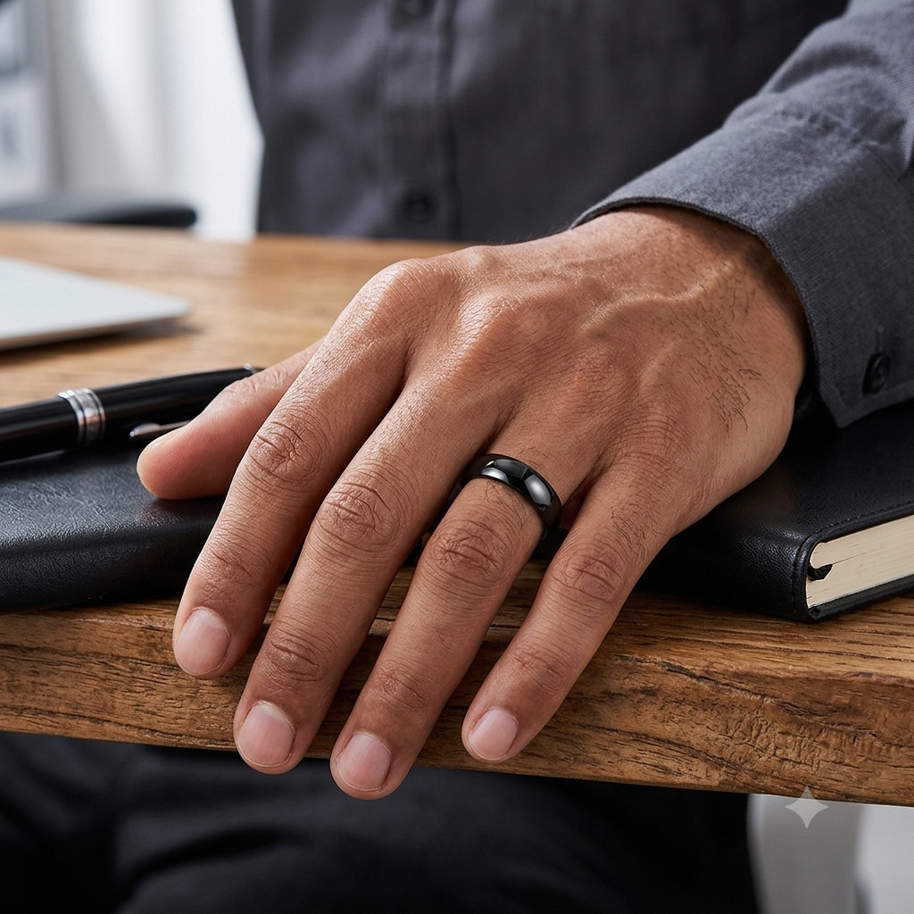 6mm Stainless Steel Wedding Band Ring Plain Comfort Fit Men Women Silver Black
