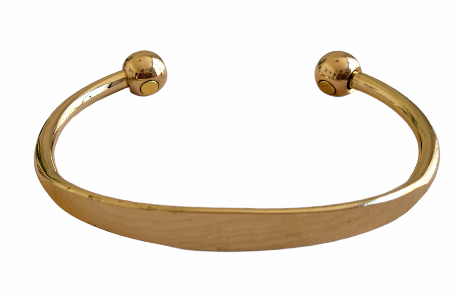 Pure Copper Magnetic Bracelet Gold Plated Arthritis Therapy Heavy Cuff Bracelet