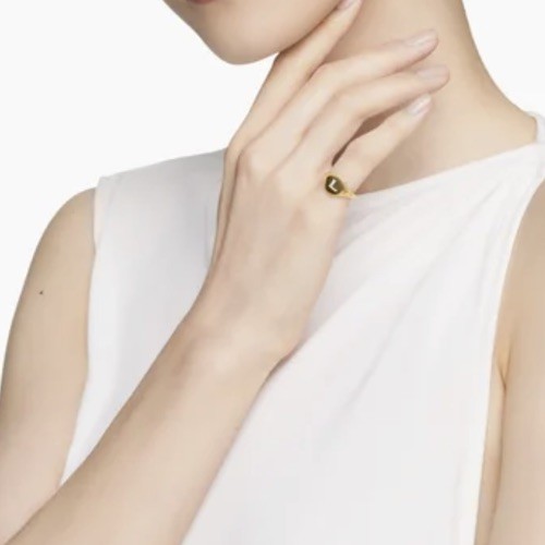 $2400 DAVID YURMAN 18K 750 YELLOW GOLD DIAMOND ‘L” INITIAL PINKY RING Sz.3