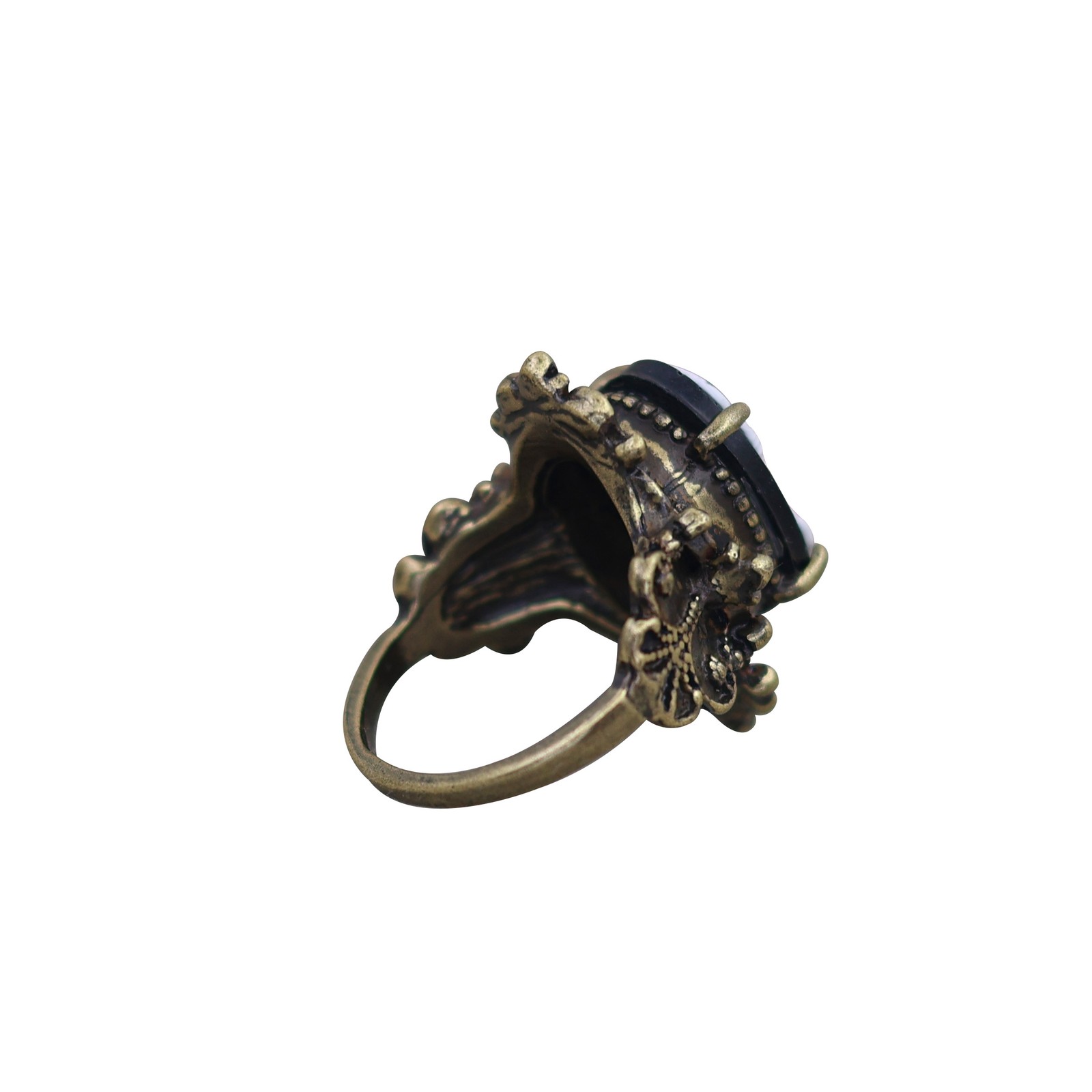 10pcs Vintage Cameo Rings Bulk Antique Bronze Plated Lady Cameo Assorted Jewelry