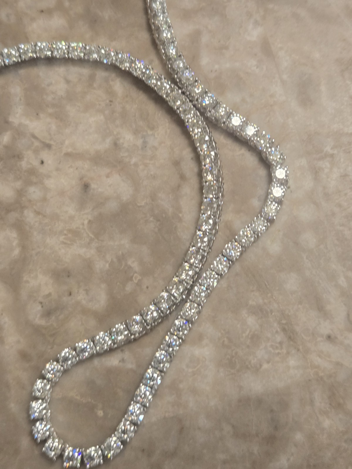 2mm MOISSANITE 925 Sterling Silver Tennis Chain Necklace Passes Tester