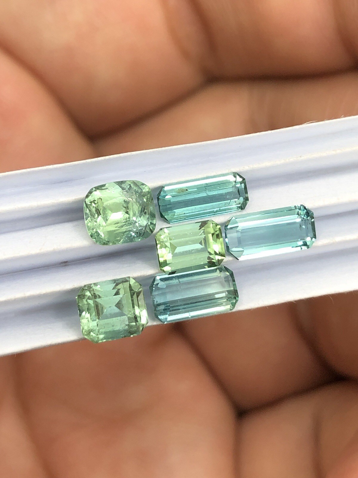 3.7 Ct Multi Color Faceted Tourmaline Lot From Afghanistan