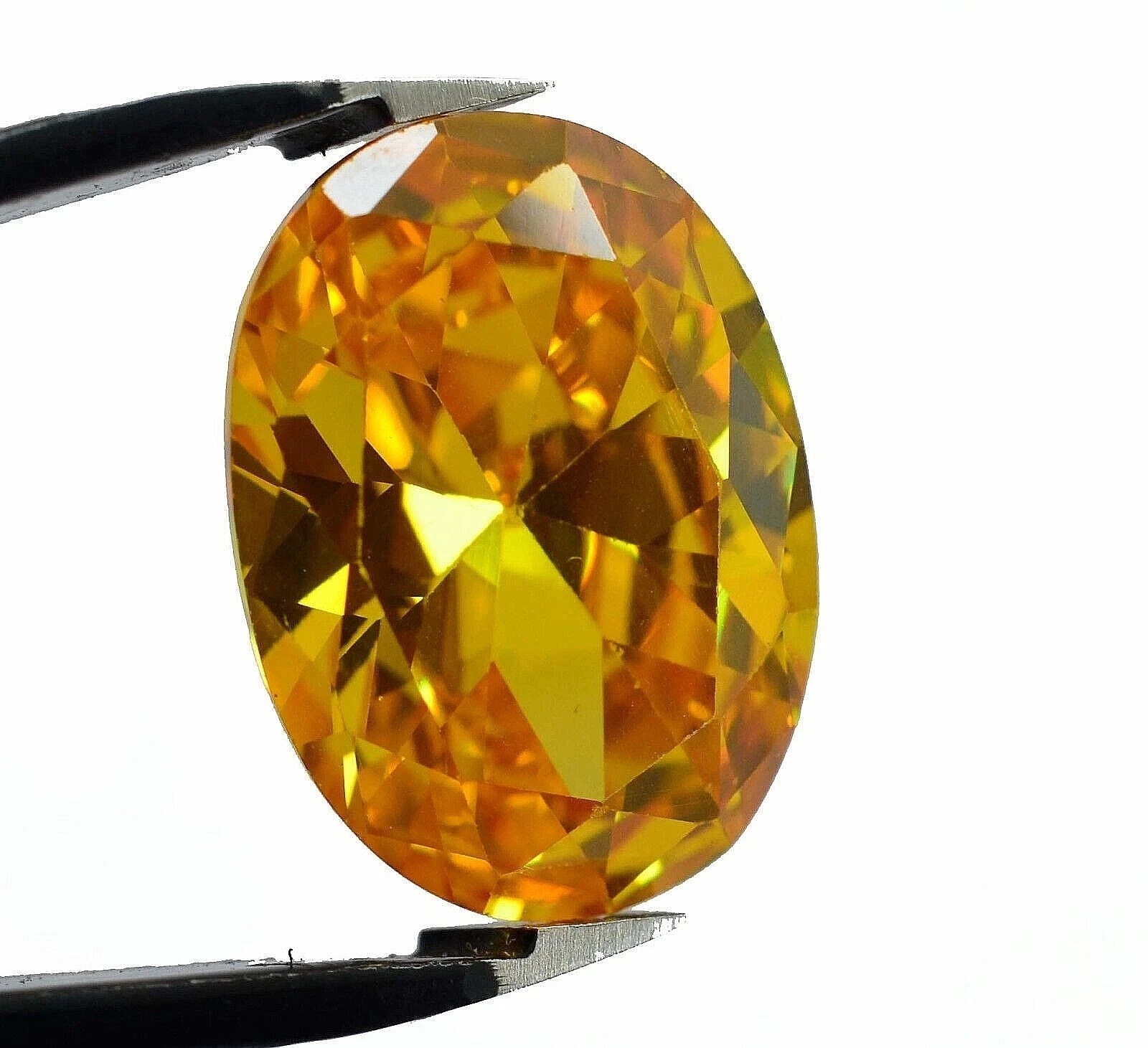 Yellow Sapphire Oval Cut 10.65 Ct Sri Lanka Lab-Created Certified Loose Gemstone