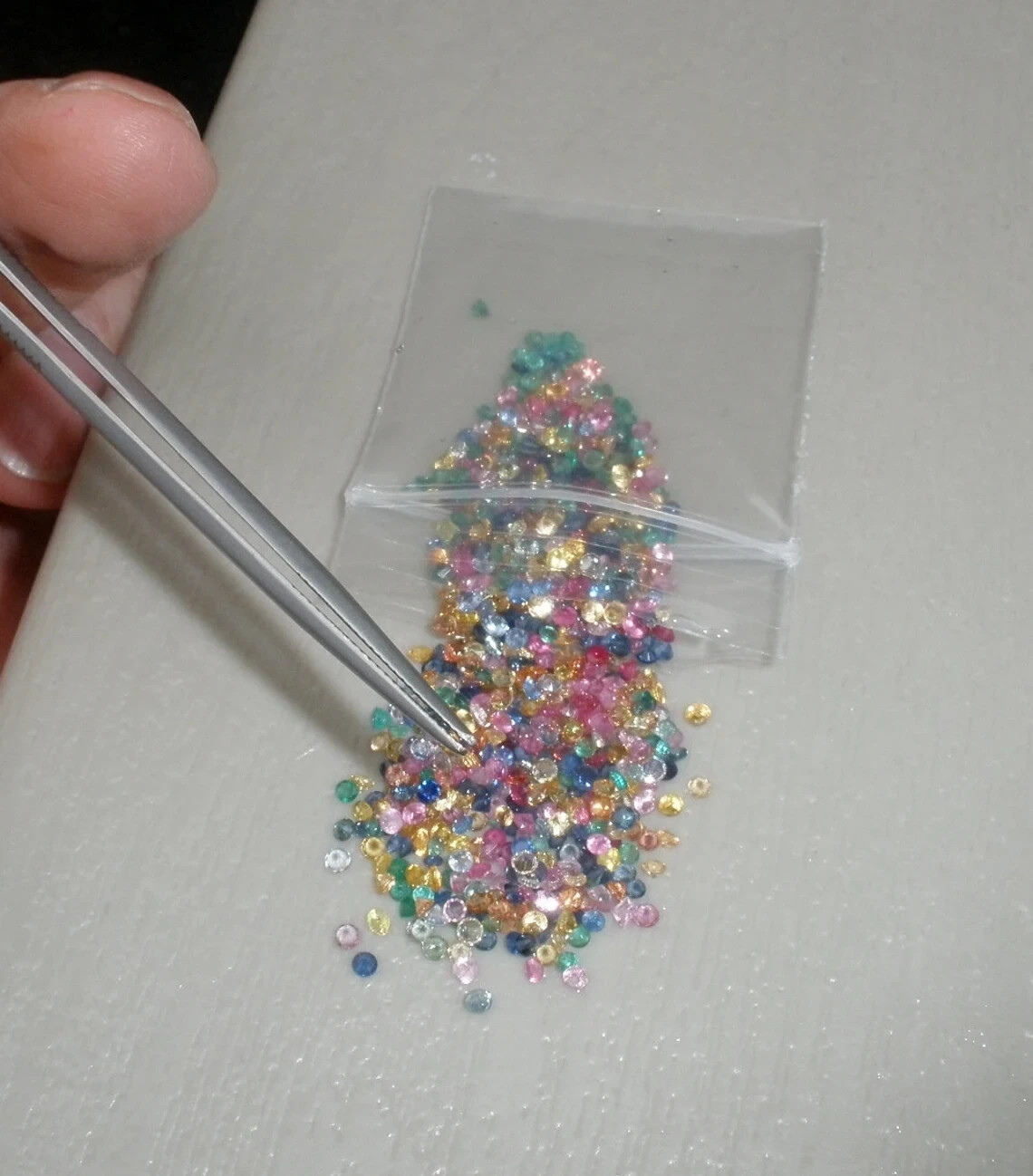 Precious natural gem loose faceted round mix parcel lot over 1 carat top quality