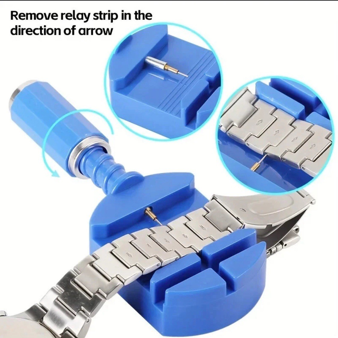 147PC Watch Battery Change Repair Tool Band Pin Remover Back Case Opener 55mm Ki