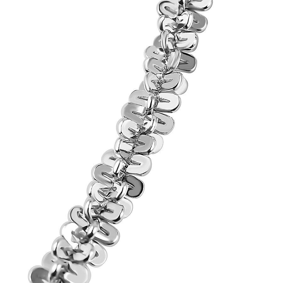 925 Sterling Silver Rhodium 2.50mm Twisted Rock Sparkle Glitter Chain