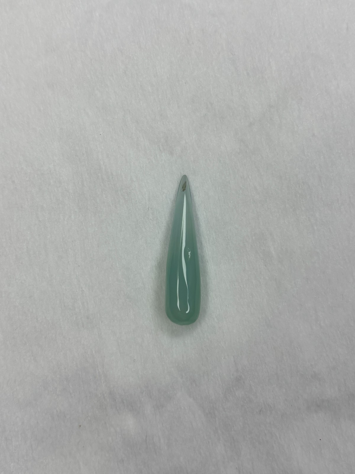 Natural Green Chalcedony Long Teardrop Cabochon Loose Gemstone For Pendant Jewel