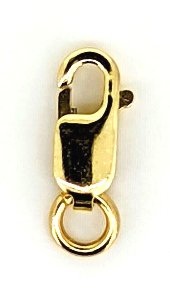 14k Yellow Gold Lobster Claw Clasp w/ Jump Ring Bracelet Chain Necklace