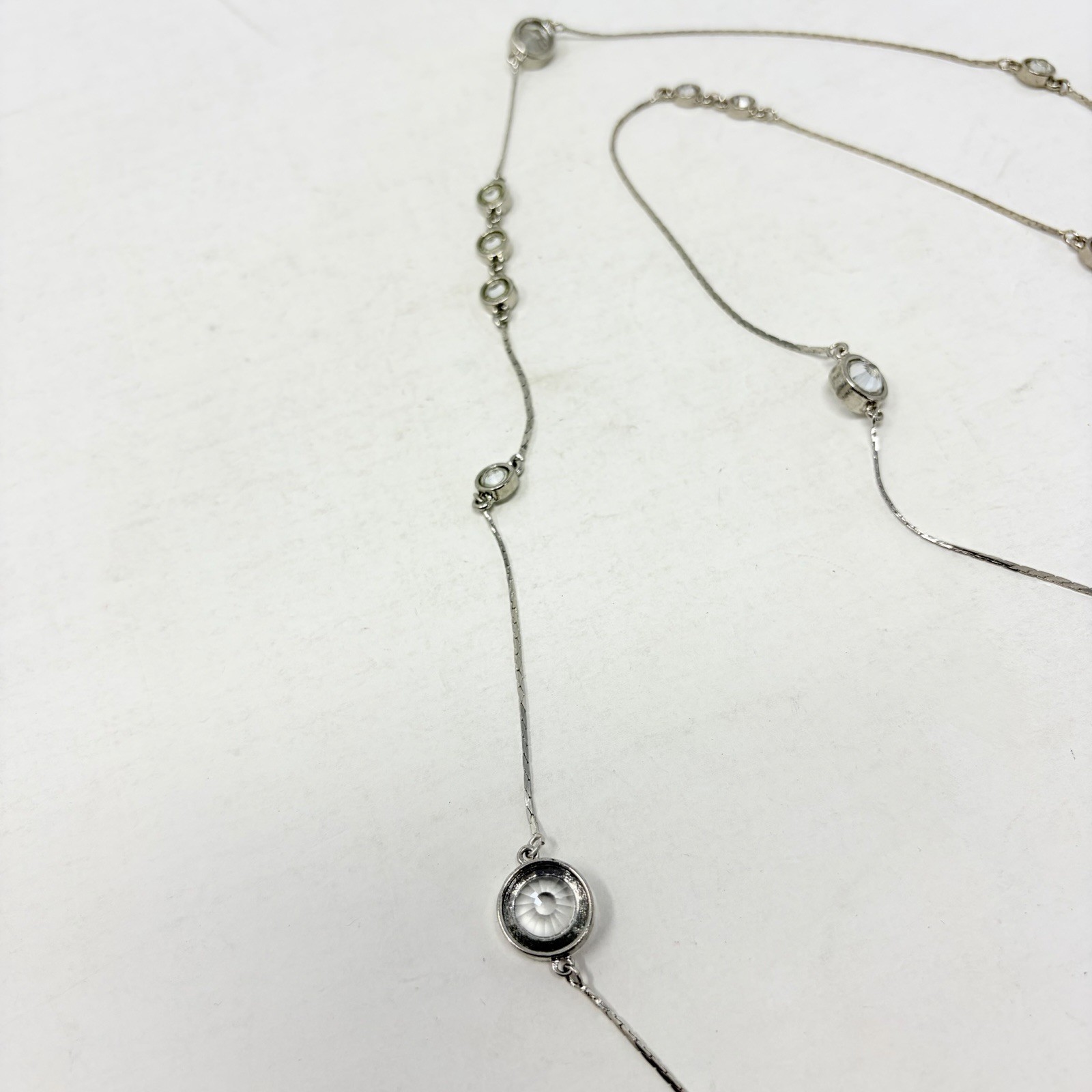 Shop LC Austrian Crystal/Glass Stainless Steel Station Necklace 40-44 in 5333