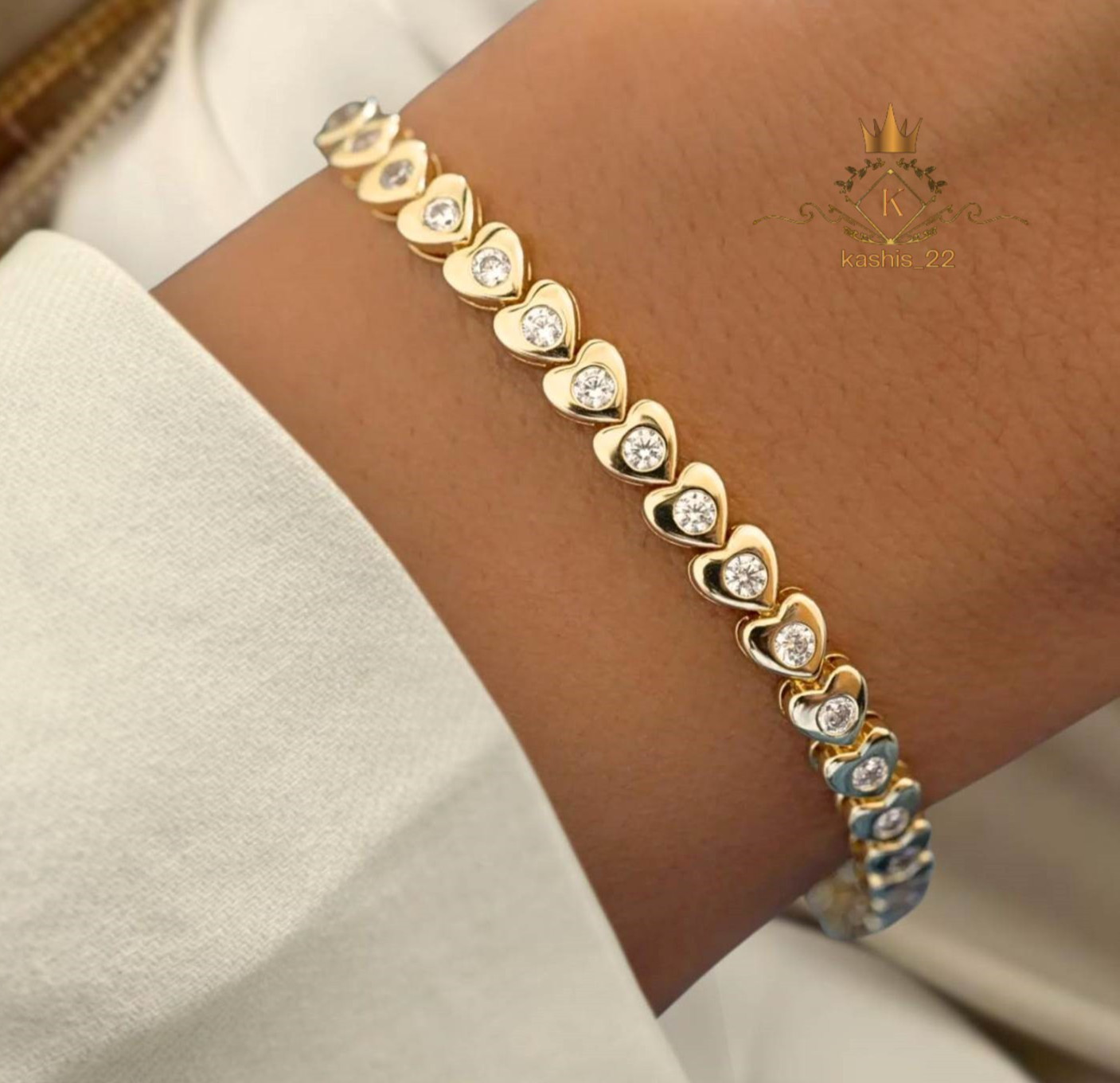 Solid 14K Yellow Gold 7 ‘Inch Long Tennis Bracelet 7 Carat Round Cut For Wedding