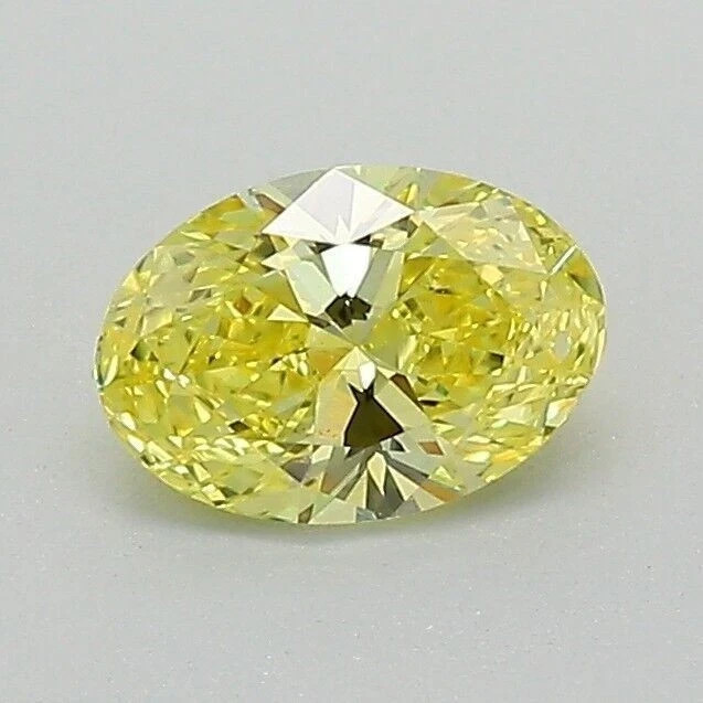 3.70 CT Natural Yellow Diamond 9×11 mm 1 Pcs Oval Cut VVS1 D Grade Certified.