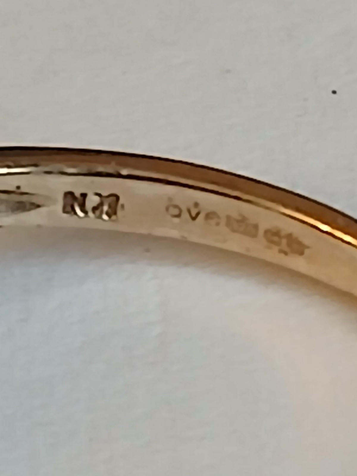 9 carat gold ring with 4 rare green garnets size u/v weight 2.75 grams