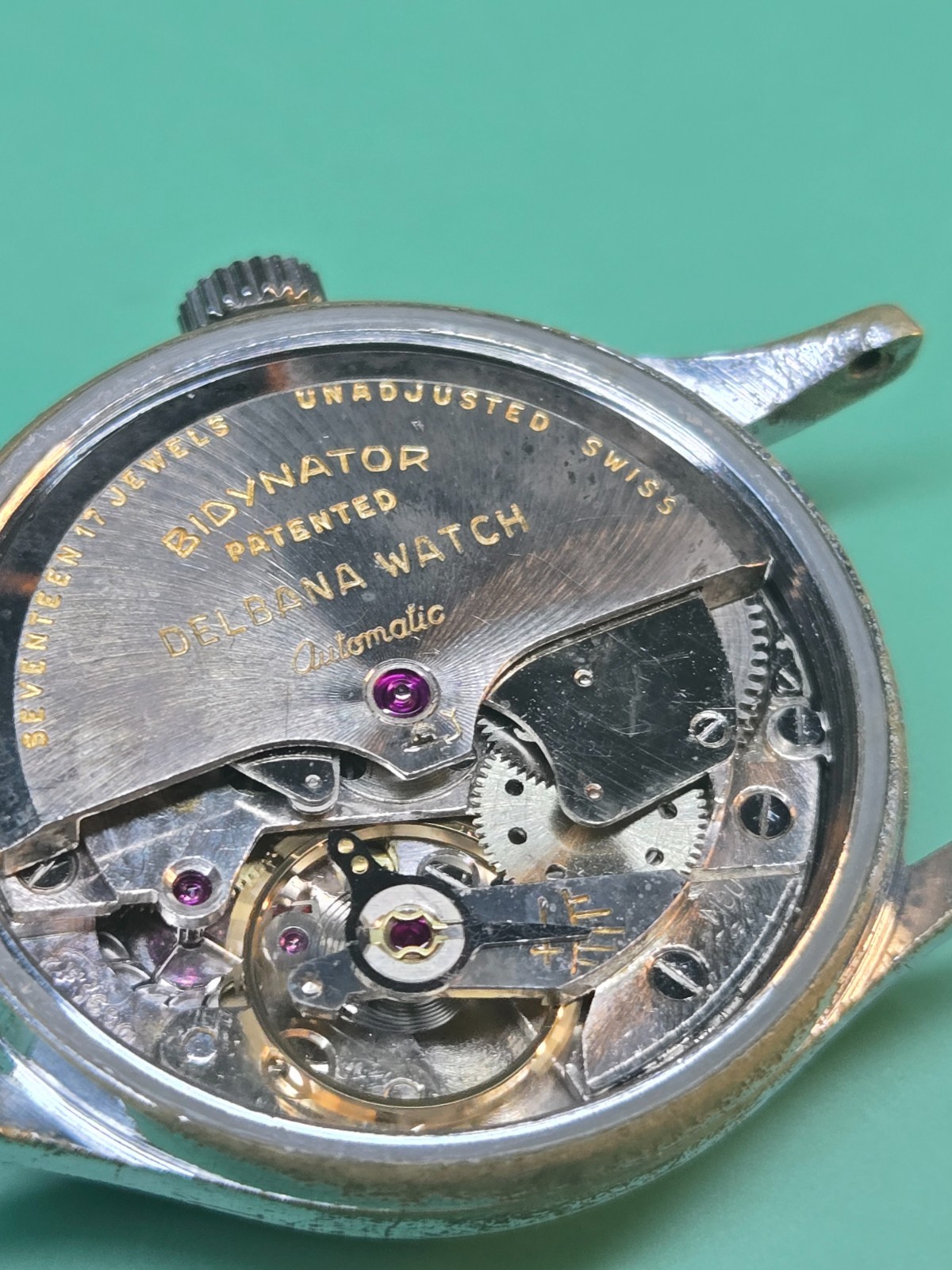 Vintage Delbana – SERVICED – Automatic 17J Bidynator Swiss Watch, New crystal