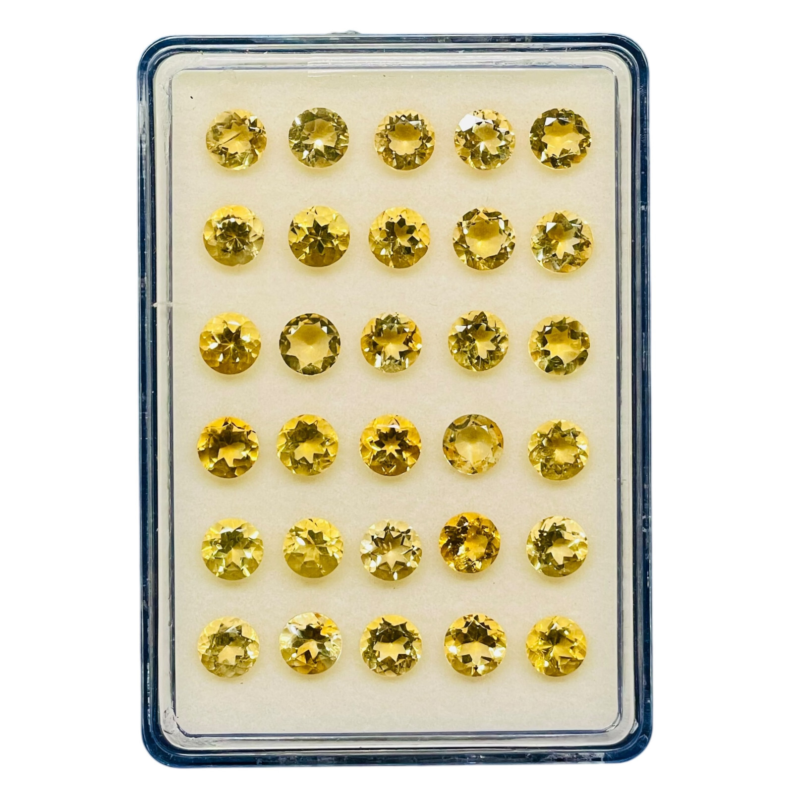 VVS 30 Pcs Natural Citrine 7mm Round Cut Loose Untreated Gemstones Wholesale Lot
