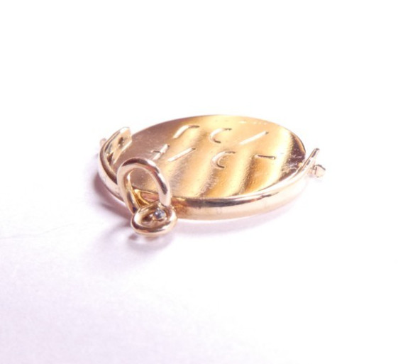 Pendant Vintage 9 carat gold I Love You Spinner height 18mm