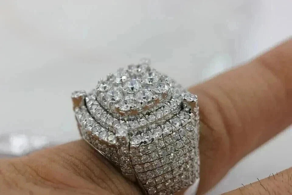 2.50 Ct Round Lab Created Diamond 14k White Gold Plated Men’s Pinky Wedding Ring