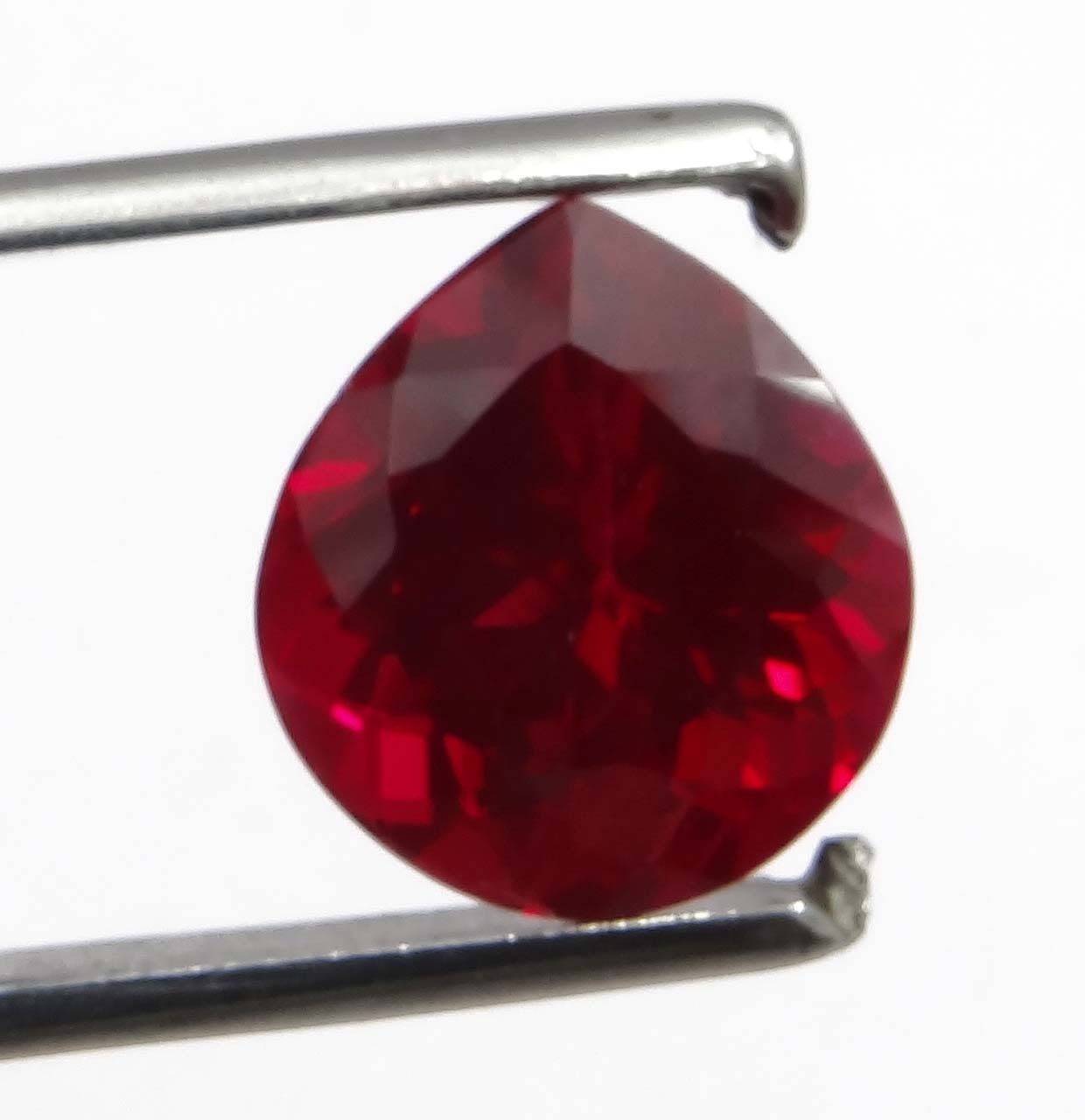 NATURAL 9.02 CTS PIGEON BLOOD RED RUBY pear GEMSTONE CERTIFIED