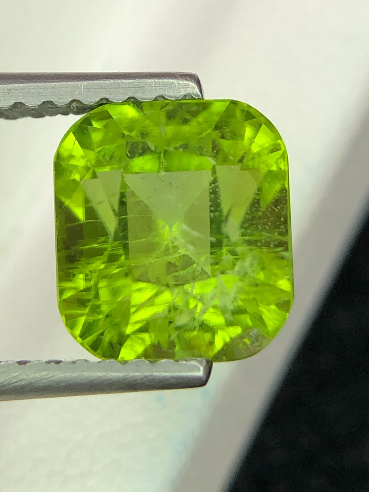3 Cts Natural Green Peridot Cushion Cut Slightly Included Loose Gem