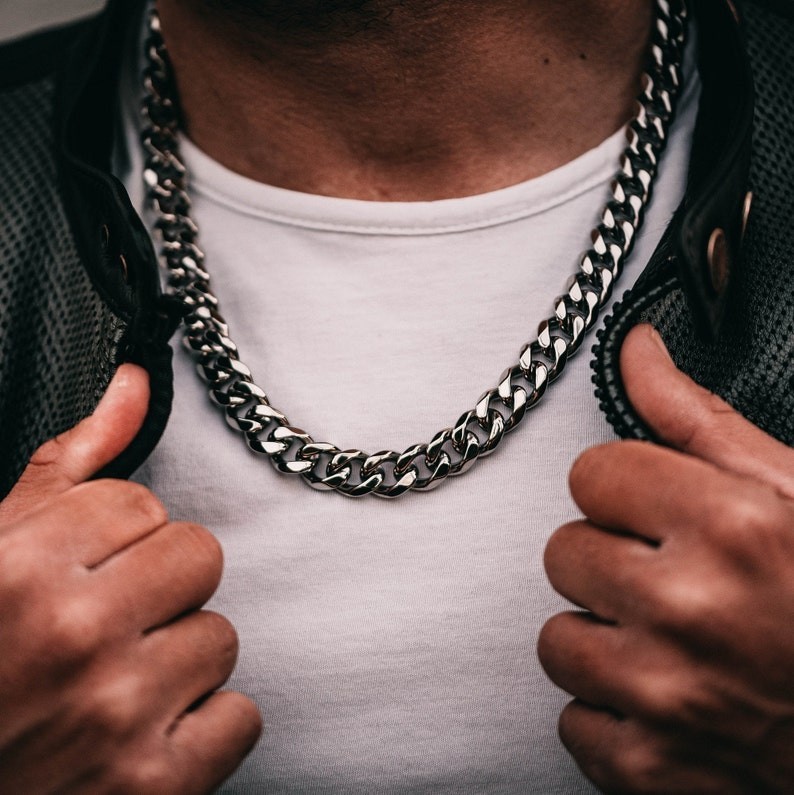 Solid 925 Sterling Silver Cuban Curb Chain Necklace Solid & Heavy Version