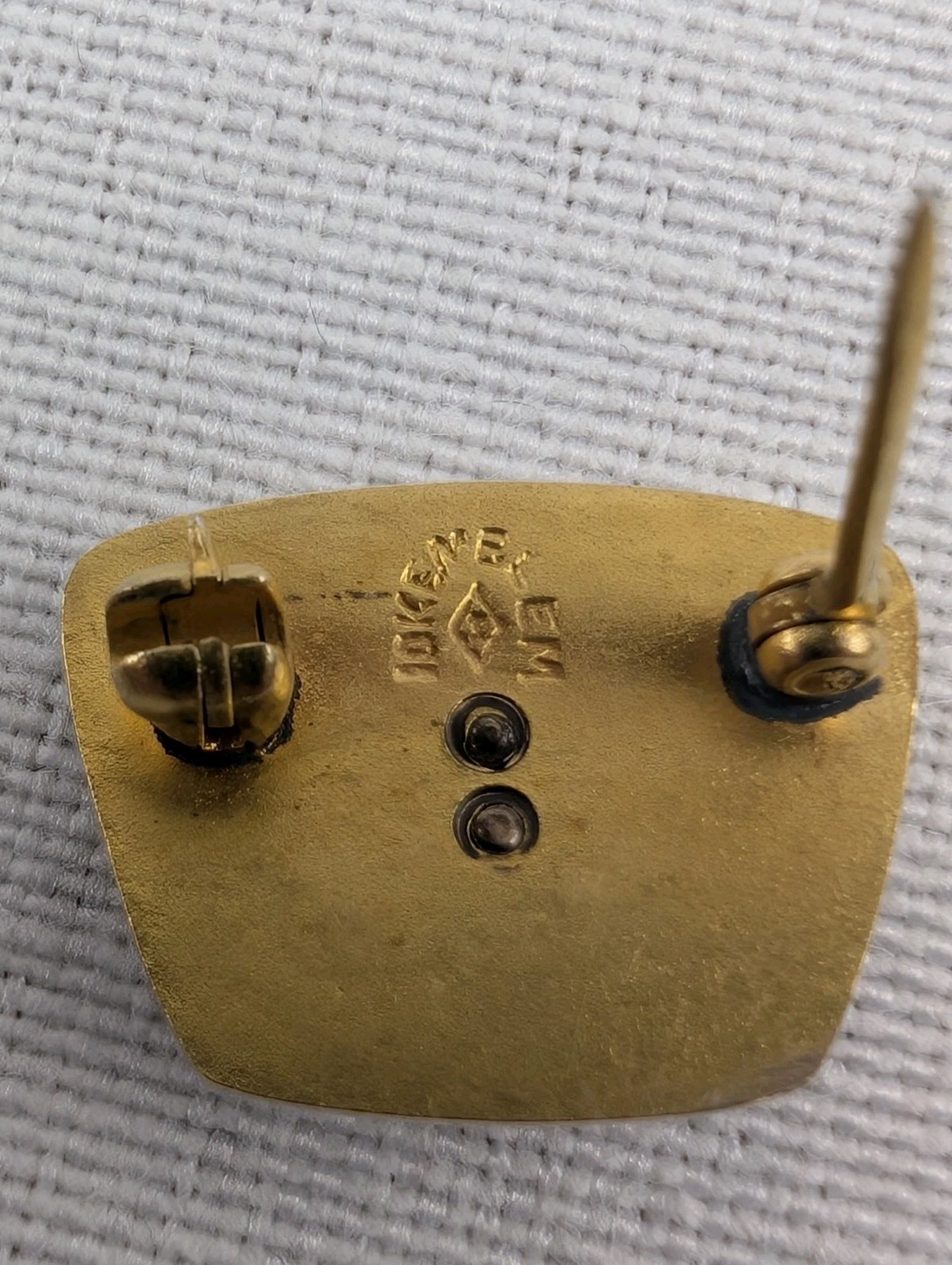 10k Solid Gold 1.96g General System GTE Two Star Service Emblem Telco Pin
