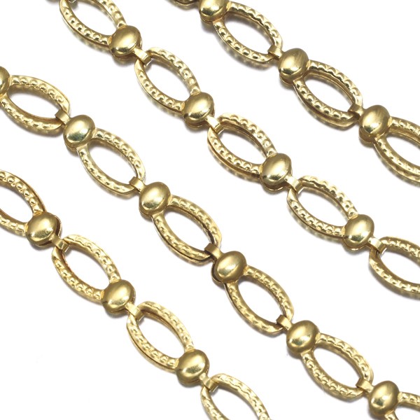 Auth Mikimoto Chain Necklace Oval Link 40cm 18K 750 Yellow Gold