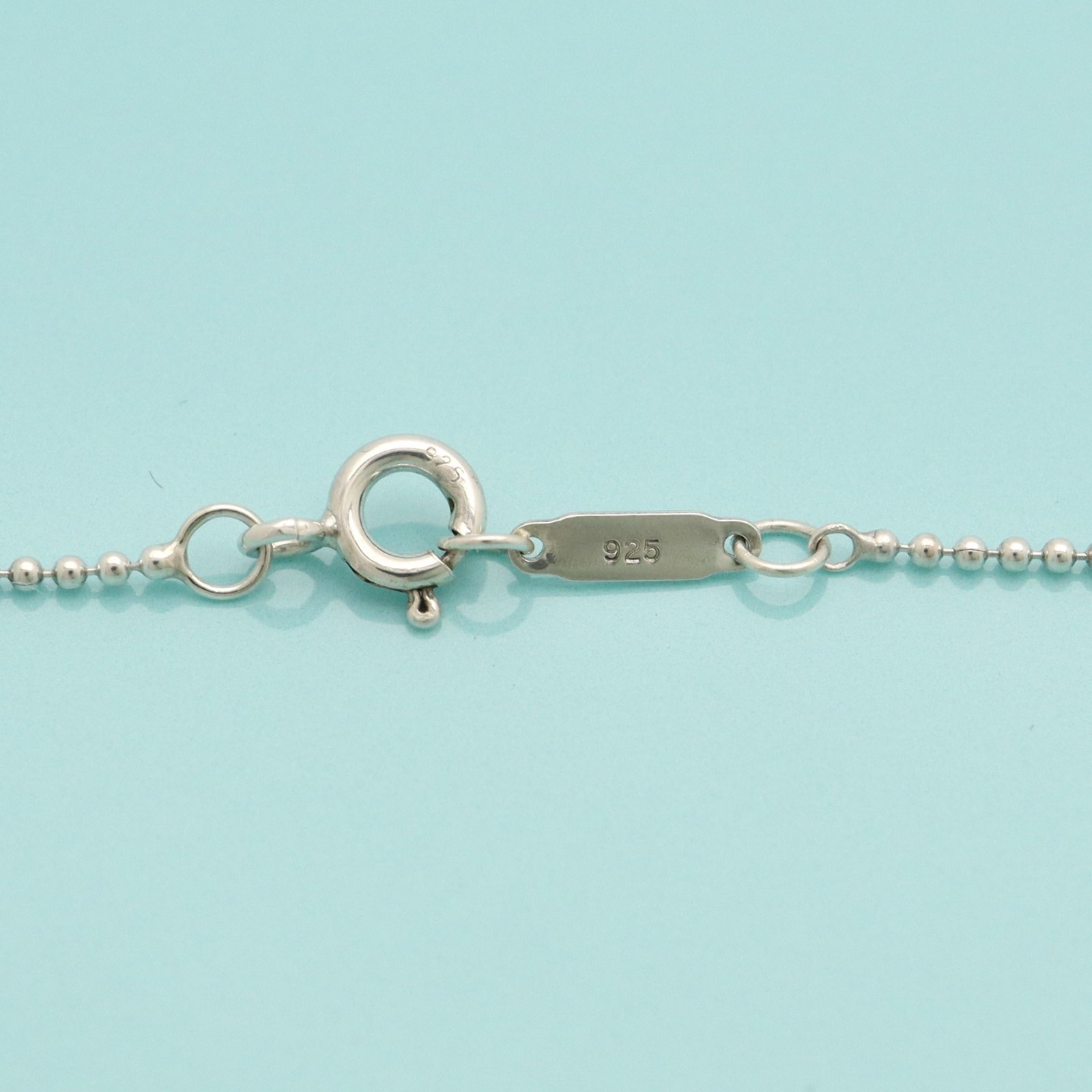 Tiffany & Co. Heart Key 1P Diamond Pendant Necklace 16.1″ Sterling Silver 925